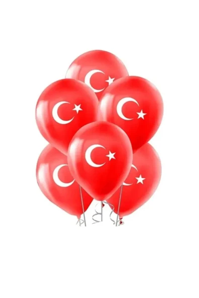 10 Adet 12 Inç Ay Yıldız Balon ürün görseli 1