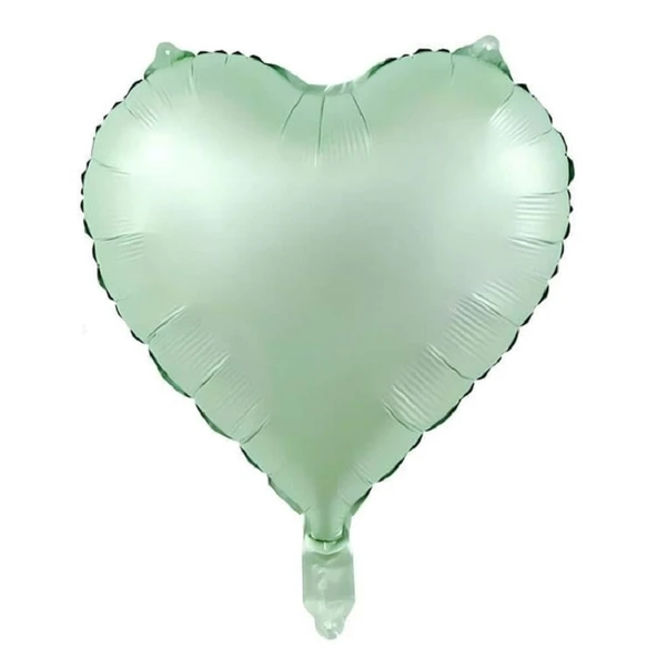 1 Adet 18 inç 45 Cm Retro Kalp Folyo Balon Soft Yeşil ürün görseli 1