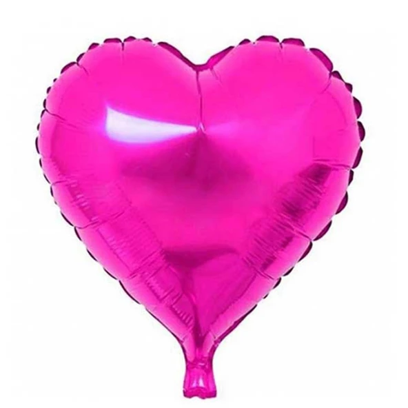 1 Adet 18 İnç 45 Cm Kalp Folyo Balon Fuşya ürün görseli 1