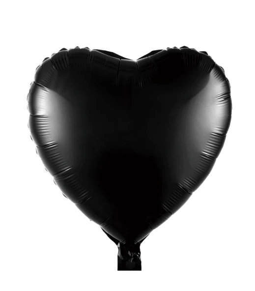 1 Adet 18 İnç 45 Cm Kalp Folyo Balon Siyah ürün görseli 1