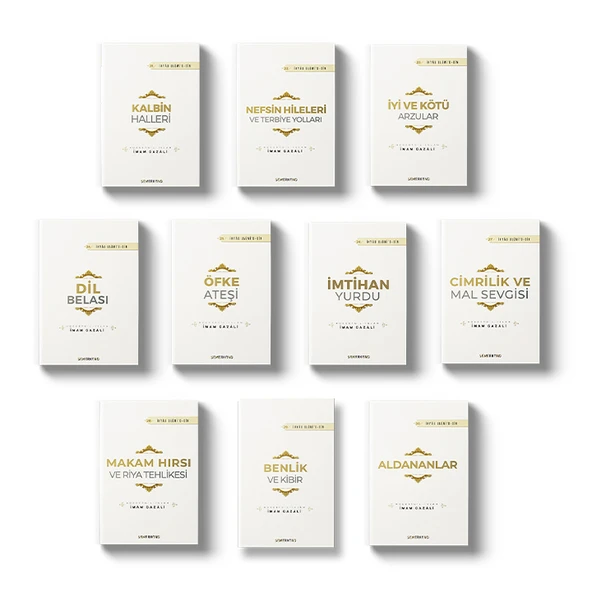 İmam Gazâli İhya Kalbin ve Nefsin Hastalıkları 10 Kitap-Dil Belası, Makam Hırsı, Kibir, Öfke ürün görseli 1