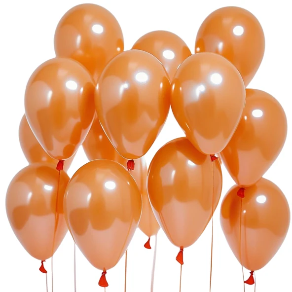 20 Adet 12 İnç 30 Cm Metalik Turuncu Balon Doğum Günü Süsleme ürün görseli 1