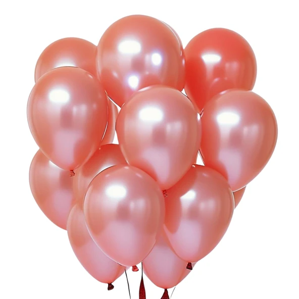 20 Adet 12 İnç 30 Cm Metalik Kırmızı Balon Doğum Günü Süsleme ürün görseli 1