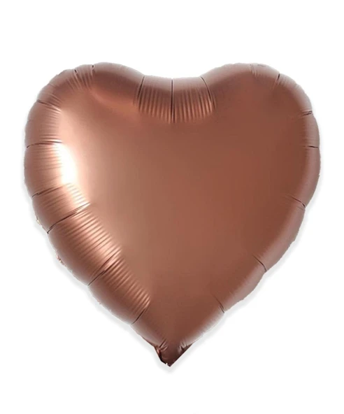 1 Adet 18 inç 45 Cm Retro Kalp Folyo Balon Bakır ürün görseli 1