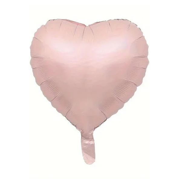 1 Adet 18 inç 45 Cm Retro Kalp Folyo Balon Soft Pembe ürün görseli 1