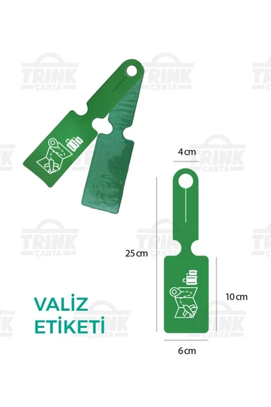 Valiz Etiketi ve Bavul Etiketi 2 Adet Tek Ebat ürün görseli 1