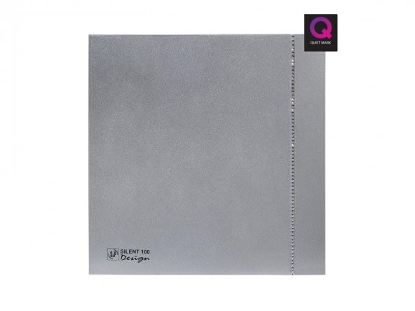 Dekoratif Gümüş Swarovski Havalandırma Fanı Silver Swarovski Silent 100 Cz Design Ultra Sessiz Banyo Wc Aspiratörü Soler Palau Estetik Dizayn ürün görseli 1