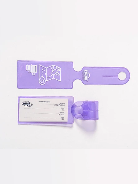 Valiz Etiketi ve Bavul Etiketi  * Neon Renk Pvc * Lila ürün görseli 1