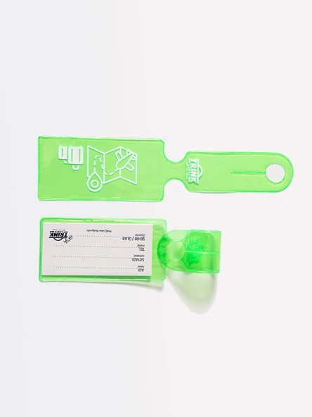 Valiz Etiketi ve Bavul Etiketi * Neon Renk Pvc * Yeşil ürün görseli 1
