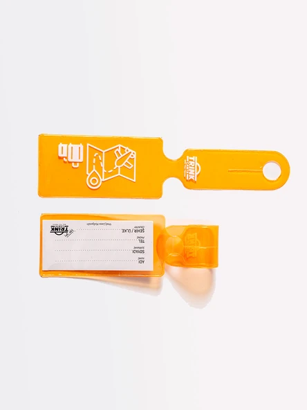 Valiz Etiketi ve Bavul Etiketi * Neon Renk Pvc * Turuncu ürün görseli 1