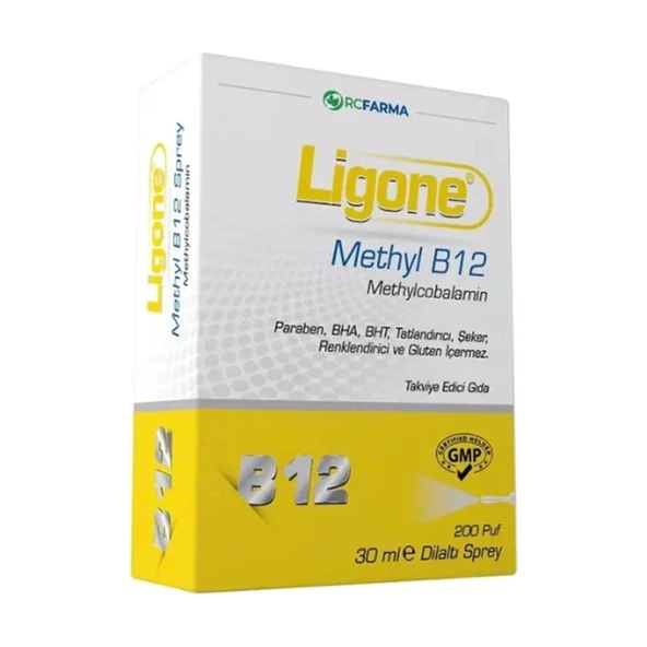 Ligone Methyl B12 Methylcobalamin Dilaltı Sprey 30 ml ürün görseli 1