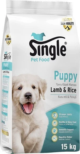 Single Kuzu Etli Yavru Köpek Maması 15 KG ürün görseli 1