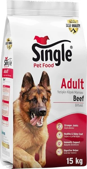Single Sığır Etli Köpek Maması 15 KG ürün görseli 1