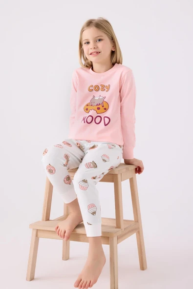 RolyPoly Kız Çocuk Uzun Kol Pijama Takım A.Pembe ürün görseli 1