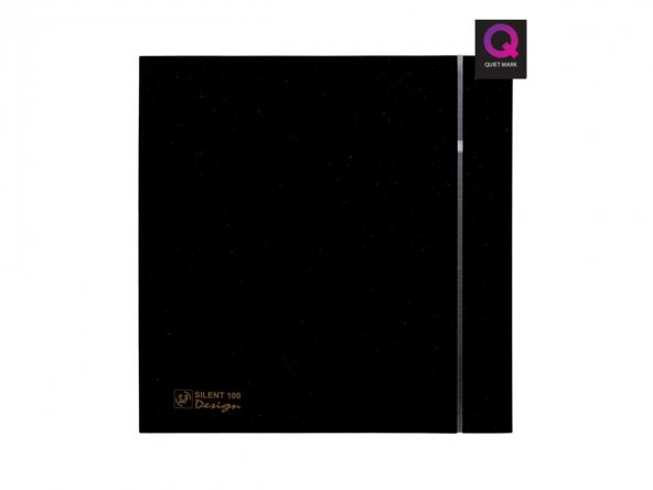 Dekoratif Siyah Havalandırma Fanı Black Silent 100 Cz Design Ultra Sessiz Banyo Wc Aspiratörü Soler Palau Estetik Dizayn ürün görseli 1