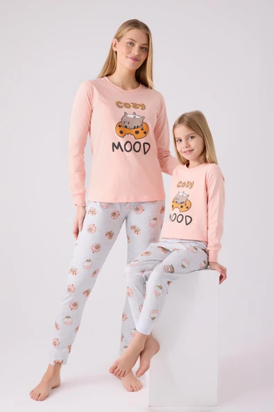 RolyPoly Kız Çocuk Uzun Kol Pijama Takım A.Somon ürün görseli 1