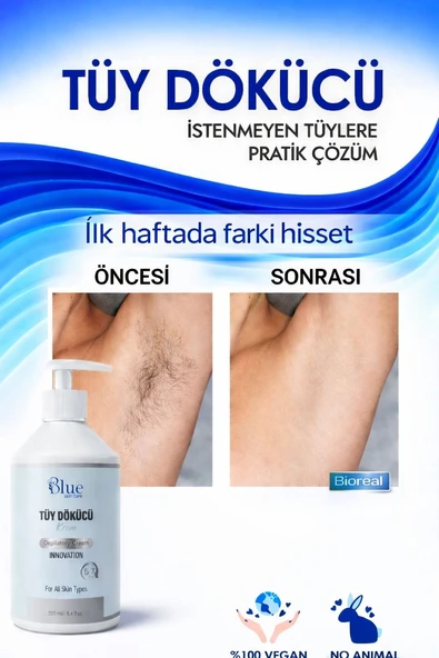 Tüy Dökücü Ve Tüy Azaltıcı Tüy Alma Krem Tüm Cilt Tipleri Için Lazer Epilasyon Etkili ürün görseli 1