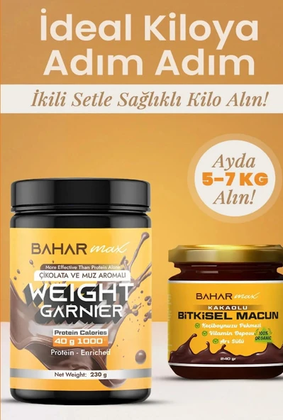 İştah açıcı kilo aldırıcı Besin Destekliyici Muz Ve Kakao Aromalı Yardımcı Kilo-aldırıcı iştah- açıcıToz 1'li Set ürün görseli 1