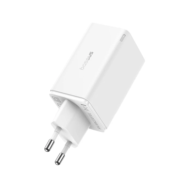 BASEUS GAN6 65W ADAPTÖR +100W KBL BEYAZ ürün görseli 1