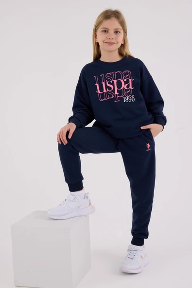 U.S. Polo Assn. Kız Çocuk Eşofman Takımı Lacivert ürün görseli 1