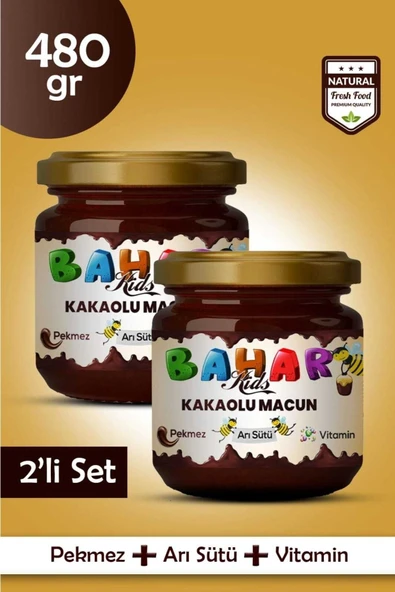 Çocuklar Için Iştah Açıcı Arı Sütü Pekmez Bal Ve Vitamin, Kakaolu Kilo Aldırıcı Macun (2’li Set) ürün görseli 1