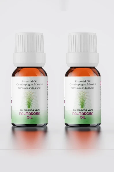 Palmarosa Uçucu Yağı %100 Doğal 2li Set ( Palmarosa Essential Oil) 2x10 ml ürün görseli 1