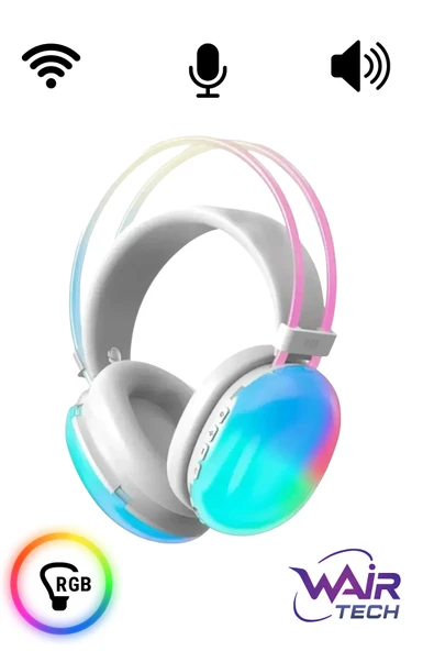 Kablosuz Oyuncu Kulaklığı 7.1 Full Rgb Işıklı Stereo Profesyonel Ses Kulaküstü Mikrofonlu Gaming ürün görseli 1