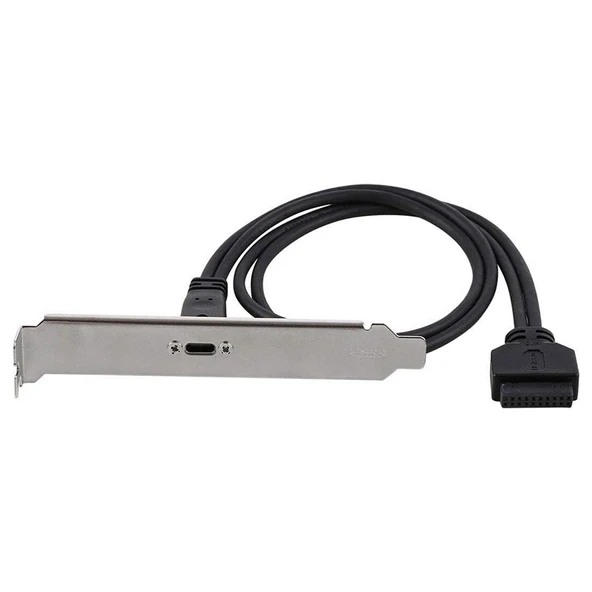 USB3.0 Anakart 20 Pin Dişi to type c breketi 19 pin -type C çevirici ürün görseli 1