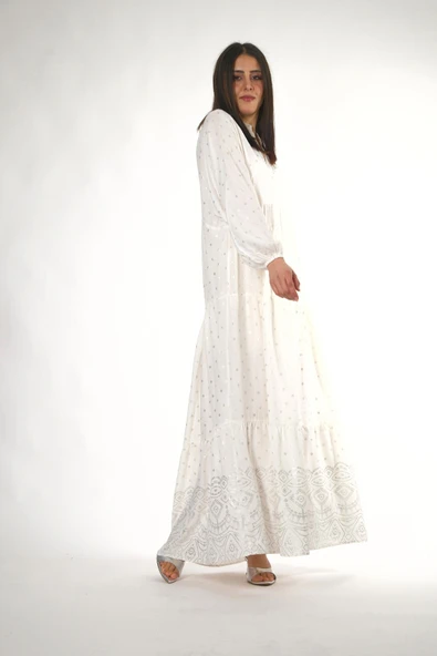 Abbra Kadın Katleya Model Yazlık Elbise - Resim 11