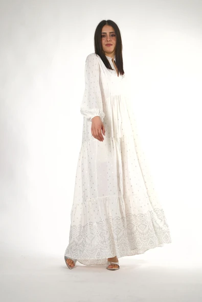 Abbra Kadın Katleya Model Yazlık Elbise - Resim 10