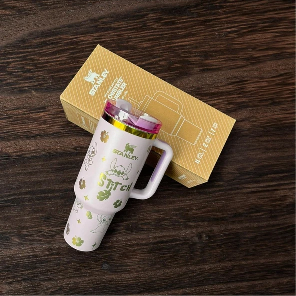 Stanley Quencher Termos x Stitch Pembe 1.18 Lt. Pipetli ürün görseli 1