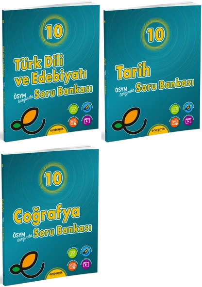 Endemik 2026 10. Sınıf Türk Dili + Tarih + Coğrafya Soru Seti 3 Kitap Güncel Müfredat ürün görseli 1