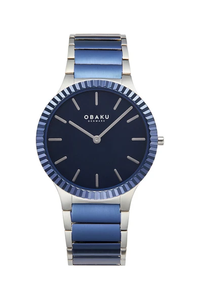 Obaku Denmark V292GXHLSK Quartz Çelik Lacivert Safir Cam 40 mm Erkek Kol Saati ürün görseli 1