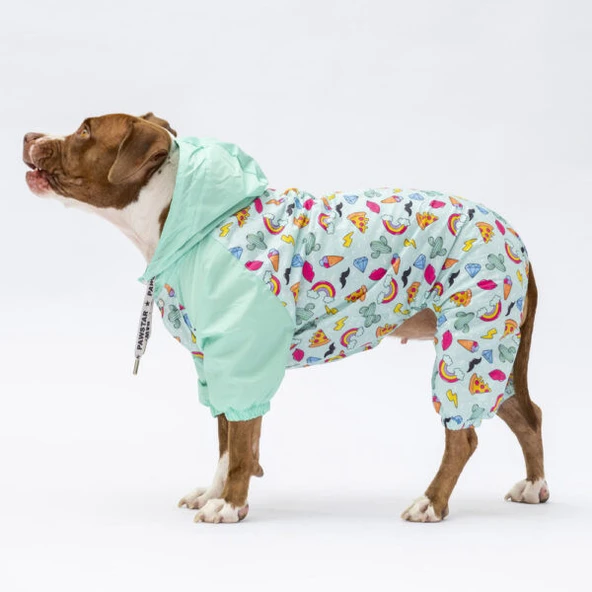Pawstar Tokyo Polarlı Su Geçirmez Orta-Büyük Irk Köpek Yağmurluk Tulum ürün görseli 1