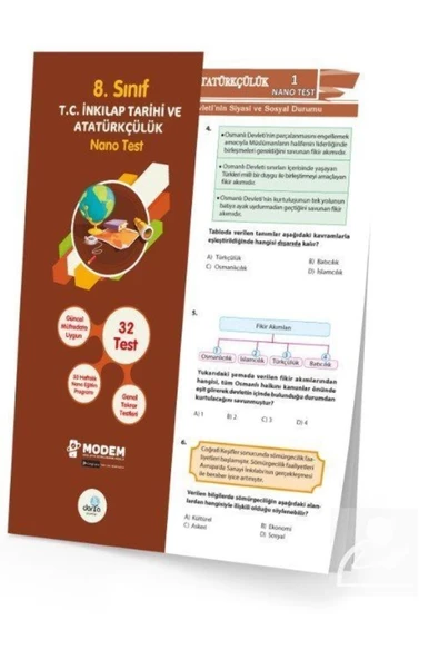 8.Sınıf İnkılap Tarihi Yaprak Test Dorya ürün görseli 1