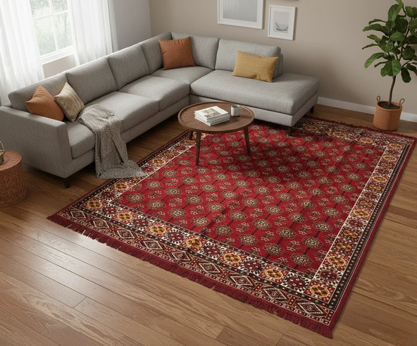 Etnik Motifli Otantik Dekoratif Kilim Desenli Halı (200cmx300cm) M2 ürün görseli 1