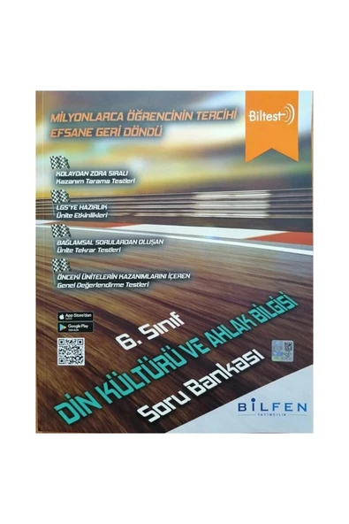 Bilfen 6.Sınıf Biltest Din Kültürü Soru Bankası ürün görseli 1