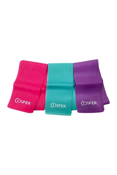 Cosfer 3 Lü Plates Bandı Pilates Lastiği ürün görseli 1
