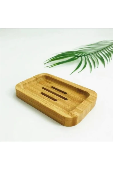 Bundeba Sabunluk Kare Model Doğal Bambu Ağacından Dekoratif Banyo Sabunluğu ürün görseli 1