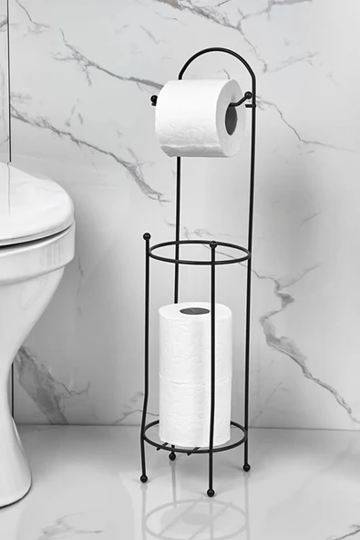 Bundeba Tuvalet Kağıtlığı Paslanmaz Şık Tasarım Yedekli Wc Kağıtlık  61 X 15 Cm ürün görseli 1