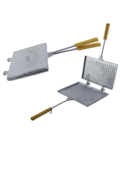OraHome Doremcy Ahşap Saplı Metal Ocak Üstü Sade Tost Makinesi Ekmek Kızartma ürün görseli 1