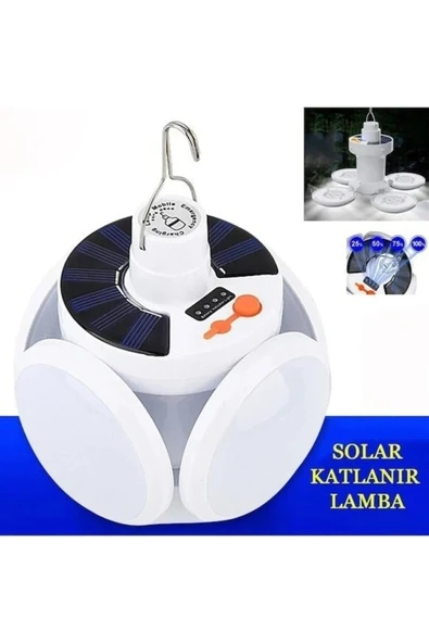 Bundeba Solar Güneş Panelli  45 Ledli 5 Bölüm 5 Modlu Yeni Nesil Katlanır Ev Ve Kamp Lambası ürün görseli 1