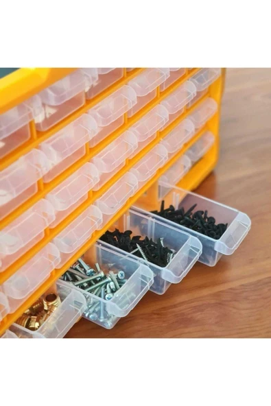 Süper Bag Super Bag Monoblok Çekmeceli Organizer Vida Dübel Boncuk Hobi Kutusu 20 Çekmece Organizer ürün görseli 1