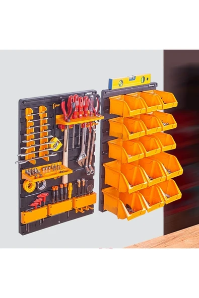 Süper Bag Tekreyonda Hırdavat Duvar Panel Seti Duvar Alet Paneli Duvar Takım Çantası Duvar Alet Organizeri ürün görseli 1