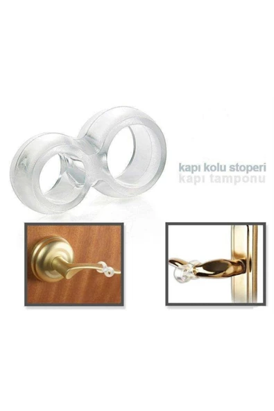 Karahisarlı Kapı Kol Lastik Stoper Kapı Tutucu 4 Lü Paket ürün görseli 1