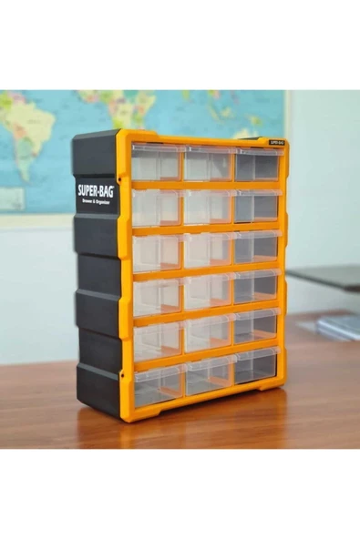 İstoç Türk 18’li Büyük Monoblok Çekmece Seti 381 X 157 X 475h Mmasr-6002 ürün görseli 1