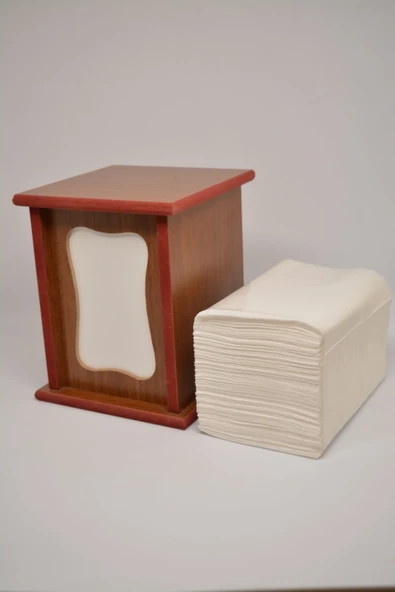 DISPENSER Ahşap Masaüstü Peçetelik Dispenseri - Resim 2