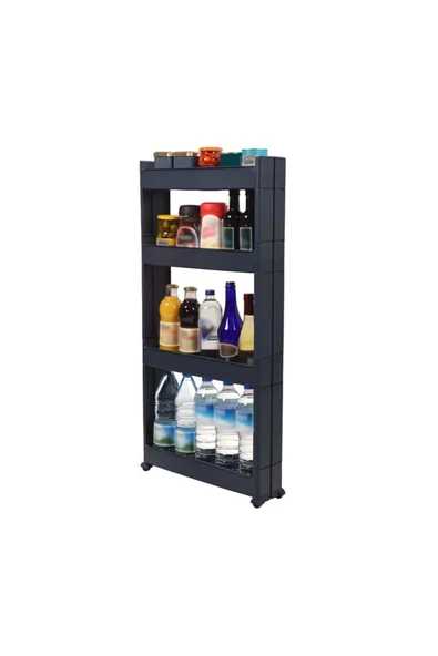Motek Slim Organizer 4lü Raf Antrasit ürün görseli 1