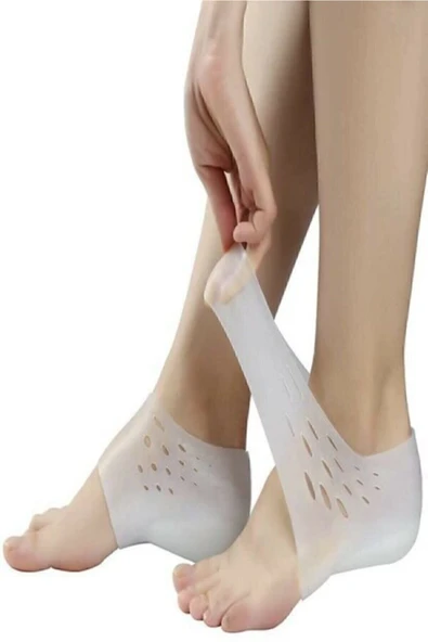 isgstore Boy Uzatıcı Silikon Unisex Topuk Çorabı Gizli Topuk Yükseltici Topuk Dikeni Çatlak Koruyucu ürün görseli 1