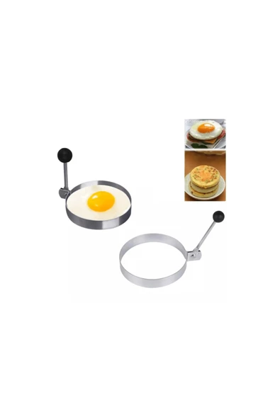 Bundeba Yuvarlak  Metal Omlet Yumurta ve Krep Kalıpları ürün görseli 1